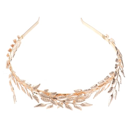 Veemoon Headband Brautschmuck Leicht Elegant Haarschmuck mit Goldenem Blattdesign für Hochzeit Party Abendveranstaltung von Veemoon