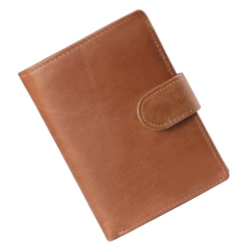 Veemoon Vintage Geldbörse Echtem Mit -Schutz Multifunktionale Geldbörse Für Karten Münzen Und Bargeld Leicht Und Tragbar Hellbraun von Veemoon