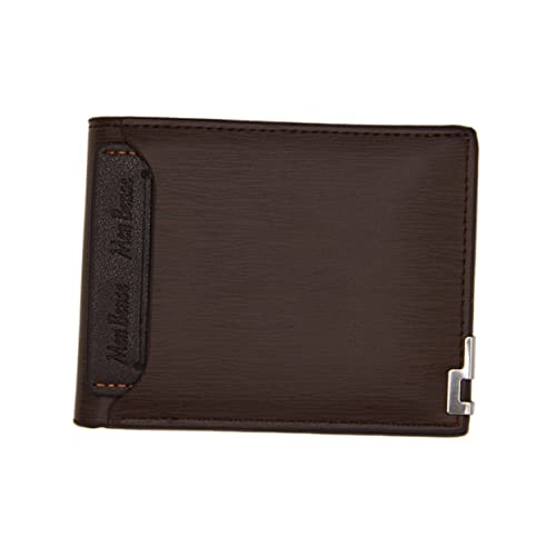 Veemoon Herren Geldbörse Aus Pu-Material Zweifach Gefaltet Mit Kreditkartenfächern Und Bargeldfächer Schlichtes Design Für Geschäft Und Alltag Braun von Veemoon
