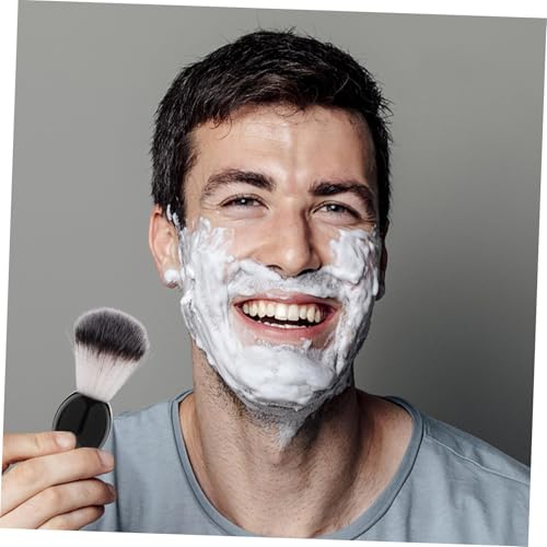 Veemoon Herren Rasierpinsel mit Langlebigen Nylonborsten Weicher Bartpinsel zur Anwendung mit Rasiercreme Sanfte Gesichtsreinigung und Präzises Bartstyling für Glatte Nassrasur von Veemoon
