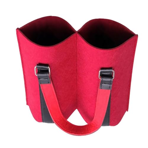 Veemoon Hochwertige Filz Weintasche mit Henkel Wiederverwendbarer Flaschenträger Schützende Geschenkverpackung für Weinflaschen für Weihnachten Geburtstage Festliche Anlässe von Veemoon