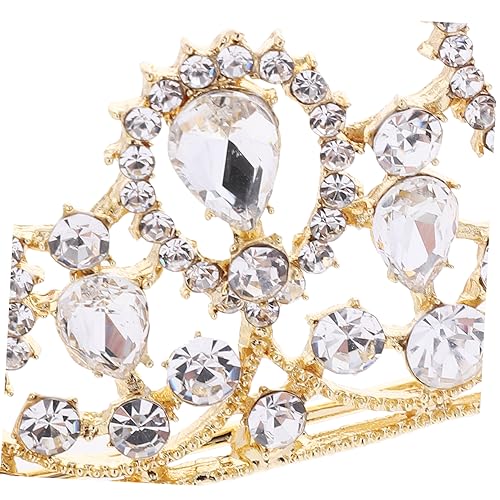 Veemoon Hochzeit Braut Krone Haarschmuck Damen Strass Tiara Leicht Komfortabel Haarkranz für Festliche Anlässe Wie Weihnachten Party Bühne von Veemoon