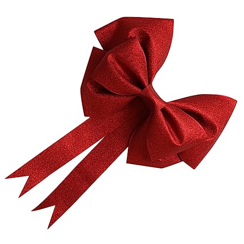 Veemoon Hochzeitsbogen Chiffon Groß Vor Schleife Riese Mini Bögen Seide Dekoration Weihnachtsbaum-fliege Hochzeit Fliege Bogendekor Im Party-fliege- Rot Eva von Veemoon