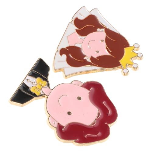 Veemoon Hochzeitsbrosche Lustige Cartoon Anstecknadel für Braut und Bräutigam Langlebige Brosche für Hochzeitsfeier Liebevolles Accessoire für Brautpaar Festlicher Anstecker für von Veemoon