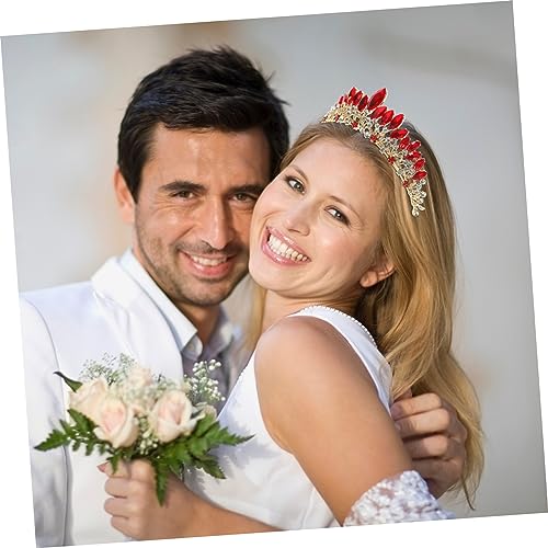 Veemoon Hochzeitskrone Braut Tiara mit Funkelnden Strasssteinen Farbige Eleganter Haarschmuck für Frauen Festliches Brautaccessoire für Hochzeit und Besondere Anlässe von Veemoon