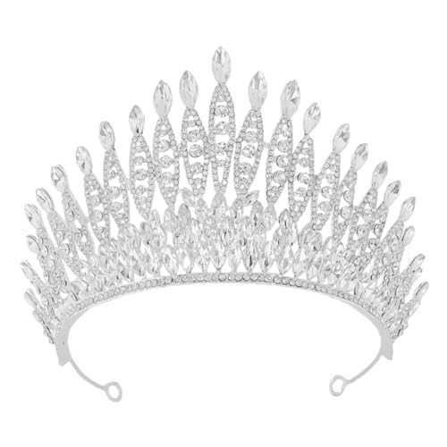 Veemoon Hochzeitskrone Damen mit Funkelnden Strasssteinen Stabiles Metall Stirnband Bequemer Rutschfester Brautschmuck für Hochzeit Abschlussball Party und Besondere Anlässe von Veemoon