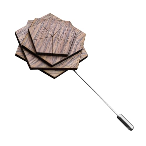 Veemoon Holz Anstecknadel Mit Floraler Dekoration Für Herren Stilvolle Boutonniere Pin Für Anzug Formelle Anlässe Hochwertiges Holzdesign Accessoire Für Hochzeit Party Und Besondere von Veemoon