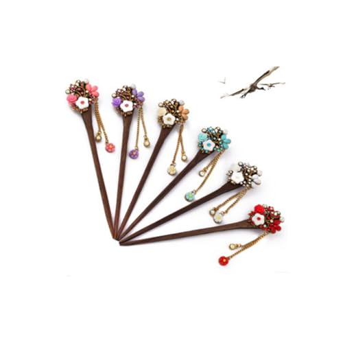 Veemoon Holz Vintage Haarstab Traditionell Mit Runden Spitzen Für Damen Styling Zufällige Farbe Leichtgewichtig Und Haarnadel Veemoon Holz Vintage Haarstab Traditionell Mit Runden Spitzen Für Damen Styling Zufällige Farbe Leichtgewichtig Und Haarnadel von Veemoon
