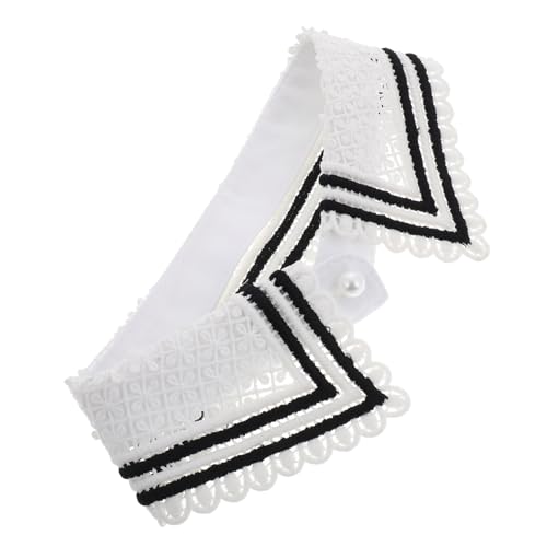 Veemoon Dekorativer Fake-kragen Für Damen Abnehmbarer Striped Patchwork Kragen Mit Hollow Design Für Einen Süßen Japanischen Look Für Vielseitige Outfits von Veemoon
