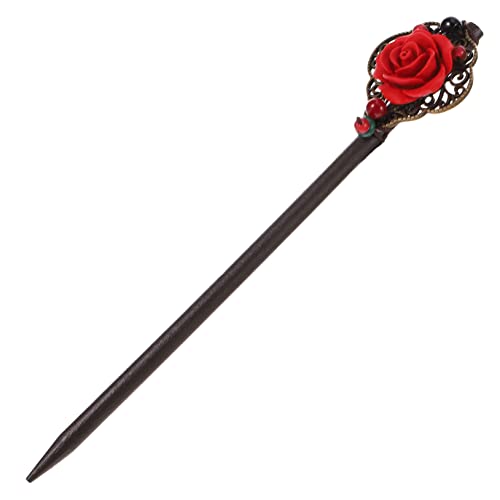 Veemoon Holz Haarnadel Stilvolle Haar Gabel Chinesischen Stil Vintage Haar Zubehör Frauen Kopfschmuck von Veemoon