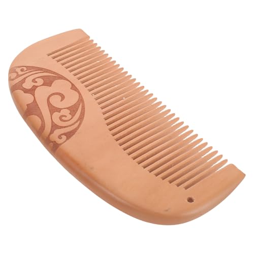 Veemoon Holzkamm mit Feiner Zahnung Antistatisch Langlebig Geschnitzt Unisex Haarkamm für Glattes Haar Geeignet für Damen und Herren Robustes Material Stilvolles Design von Veemoon