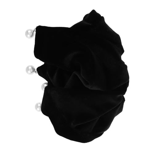 Veemoon Jumbo Samt Haargummi mit Perlenanhänger Extra Großes Haargummi für Dickes Haar Haarschmuck Accessoire für Damen Vielseitig als Haarband und Armband für Niedrige von Veemoon