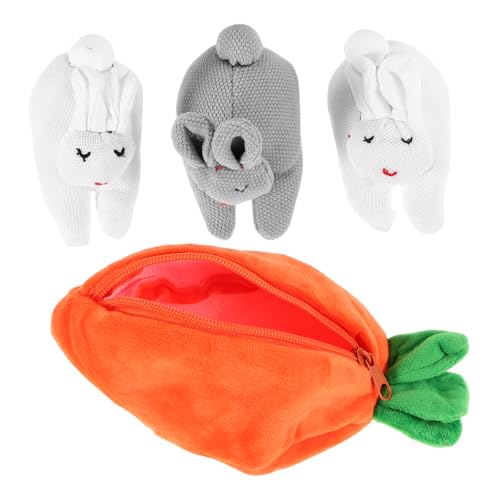 Veemoon Kaninchen Geldbörse Hase Plüsch Geldbörse Für Kaninchen-Schreibtisch-Organizer Karotten-Ornament Kaninchenschmuck Rabbitärtung Bunny -geldbörse Kaninchen-stifthalter Stoff von Veemoon