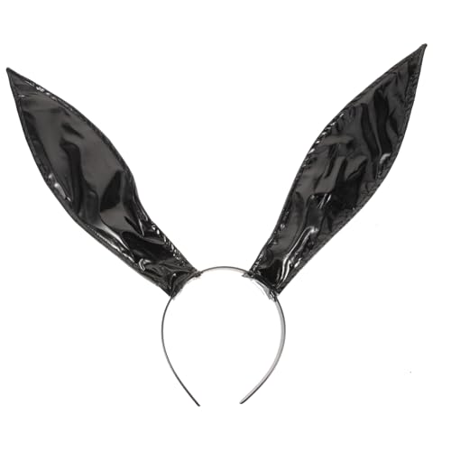 Veemoon Kaninchen Ohr Stirnband Aus Leder Süßes Bunny Haarband Für Erwachsene Für Ostern Und Kostümfeiern Bequem Und Stylisch Für Anlässe von Veemoon