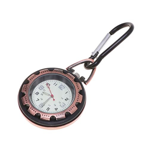 Veemoon Karabiner Clip Uhr Leuchtende Multifunktions Taschenuhr für Outdoor Aktivitäten Praktische Uhr für Reisen Ärzte Krankenschwestern Zufällige Karabinerhakens von Veemoon