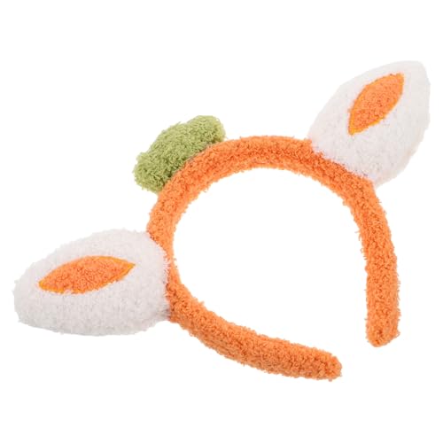 Veemoon Karotten- und Kaninchenstirnband Hase Ohr Hautpflege Party Stirnband Gesicht waschen Gastgeschenke für Ostern Stirnband für das Gesicht des Gesichts Plüsch von Veemoon
