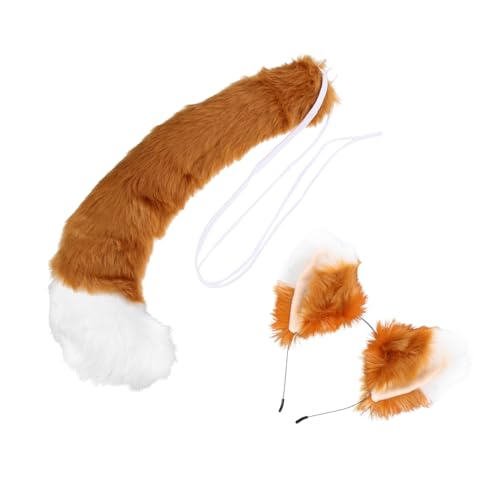 Veemoon Katzenohren Stirnband Mit Fuchs- Und Wolfsohren Für Halloween – Plüsch Cosplay Zubehör Für Erwachsene Und – Perfekt Für Kostümpartys Und Fursuit-Events von Veemoon