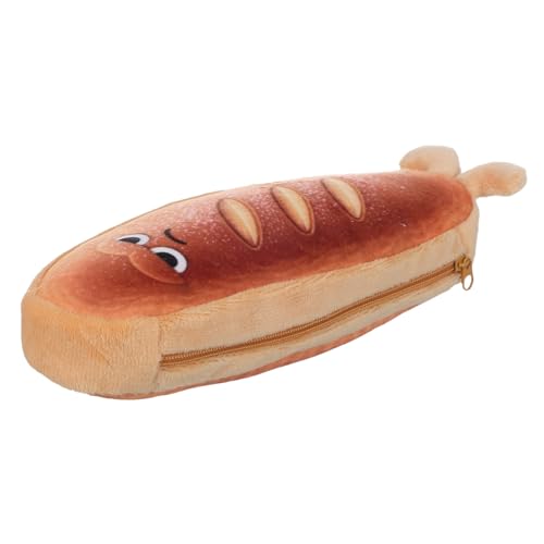 Veemoon Kawaii Brot Federmäppchen Kleine Stiftetasche mit Reißverschluss Lustiges Toast Design für Schule Büro Schreibwaren Organizer Geschenk für Schüler Erwachsene Braun von Veemoon