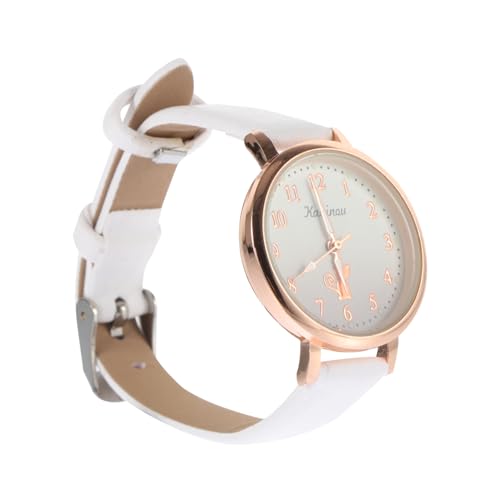 Veemoon Kinderuhr wasserdicht Damen für betrachten Weibliche Uhren Frauen Uhren Mädchen sehen analoge Mädchenuhr Frauen beobachten Mädchenuhren Armbanduhr Pu Weiß von Veemoon