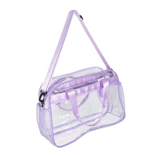 Veemoon Transparente Tragetasche Aus PVC Große Kapazität Sport Und Reisetasche Durchsichtige Tasche Für Damen Praktischer Make-up-Organizer von Veemoon