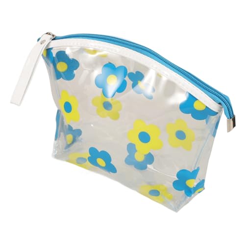 Veemoon Klarer Kosmetiktasche wasserdichte Reiseaccessoires Für Damen Große Kapazität Mit Floralem Design Für Flugreisen Transparent Und Leicht Zu Reinigen von Veemoon