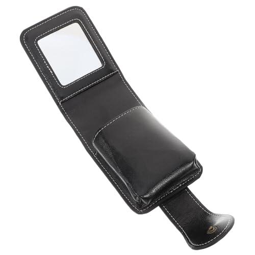 Veemoon Kleine Lippenstift Tasche mit Spiegel Tragbare Kosmetiktasche für Frauen Mini Make-up Pouch für Reisen Camping und Alltag Elegantes Design in Schwarz Praktisch für Handtasche und von Veemoon