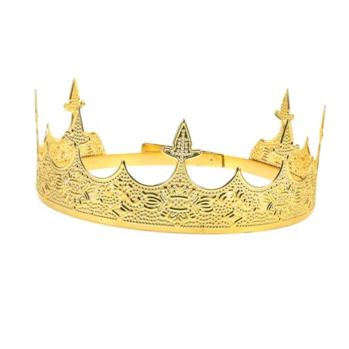 Veemoon Königskrone für Herren Robuste Leichte Party und Geburtstagskrone mit Königlichem Vintage Design Eleganter Kopfschmuck für Cosplay Hochzeit Halloween und Bühnenauftritte von Veemoon