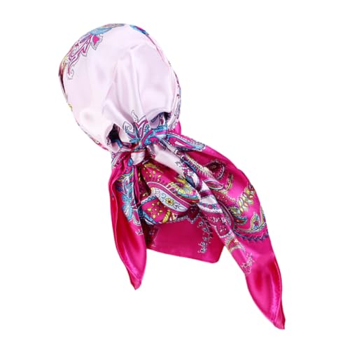 Veemoon Kopfschal Damen Satin Haarschal Quadratisches Kopftuch Für Haarverpackung Leichtes Glattes Design Rosarot Für Schlafen Und Haarpflege von Veemoon