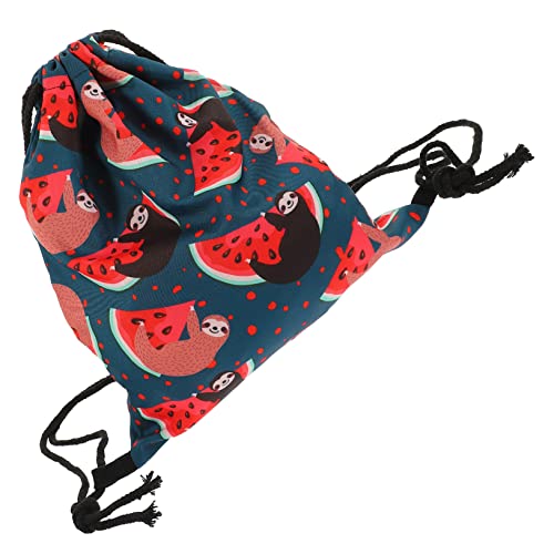 Veemoon Kordelzugbeutel mit Süßem Muster Langlebiger Rucksack Polyester Praktische Sporttasche für Kinder und Erwachsene für Reisen und Freizeit von Veemoon