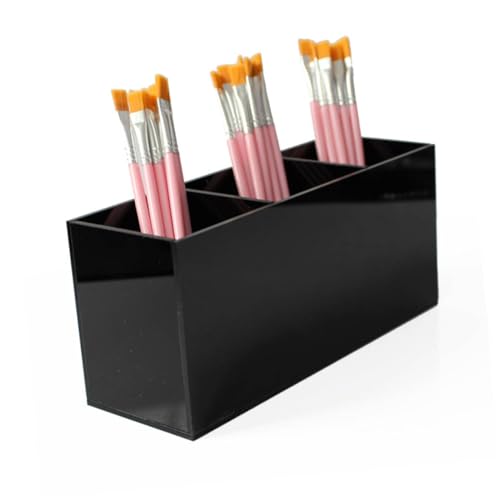 Veemoon Kosmetikaufbewahrungsbox Aus Acryl Mit Drei Fächern Organizer Für Kosmetikpinsel Creme Und Stifte Praktische Aufbewahrungsbox Für Schreibtisch Und Zuhause von Veemoon