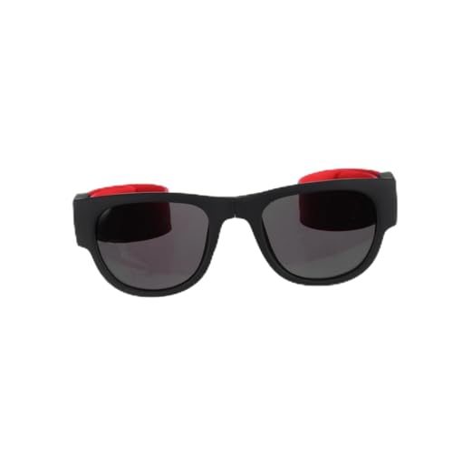 Veemoon Kreative Faltbare Sonnenbrille für Erwachsene Partybrille für Geburtstagsfeiern Halloween Andere Anlässe Brillenetui Mikrofasertuch Rot von Veemoon