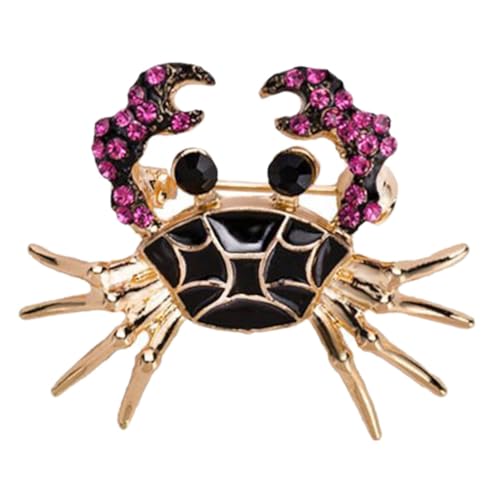 Veemoon Kreative Krabbenbrosche Süße Anstecknadel für Damen Stilvolles Tier Accessoire Einzigartiger Schmuck für Kleidung Taschen Perfektes für Anlässe von Veemoon