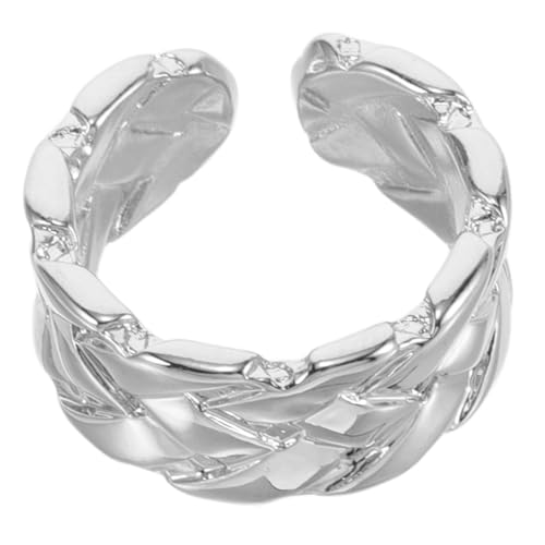 Veemoon Kreativer Gewebter Ring Kupfer für Damen Minimalistischer Einzigartiger Knöchelring Verstellbares Design für Individuellen Modisches Statement für Jede von Veemoon