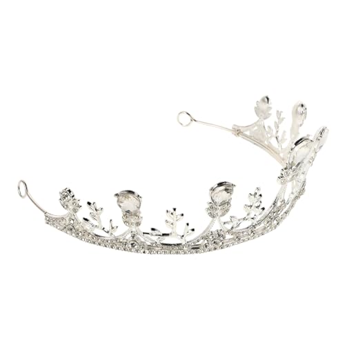 Veemoon Kristallkrone Tiara für Braut mit Funkelnden Strasssteinen Vielseitiger Haarschmuck für Hochzeit Geburtstag und Abschlussball Langlebige Damen Krone für Königlichen Auftritt von Veemoon