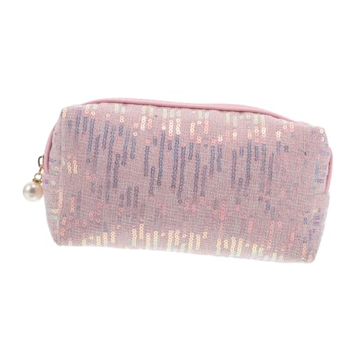 Veemoon Kulturtasche Damen Tragbare Kosmetiktasche Fächer Reise Make up Organizer Leichtes Multifunktionales Täschchen für Frauen und Mädchen Rosa von Veemoon