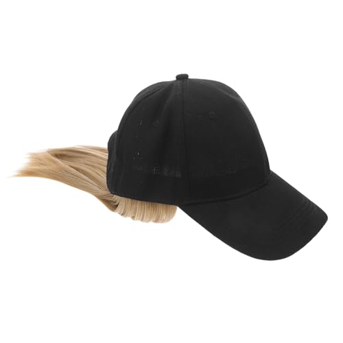 Veemoon Kurze Gerade Perücke Baseball Cap Damen Haarverlängerung Einteilig Hitzebeständig Natürlich Aussehende Fasern Wiederverwendbar Modisch für Frühling Sommer von Veemoon