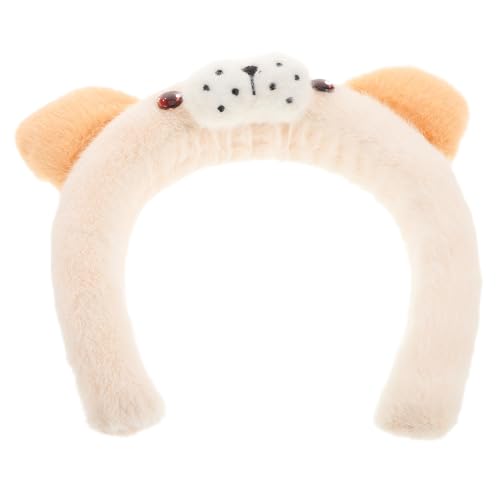 Veemoon Kuscheliges Hundeohr Stirnband für Mädchen Plüsch Haaraccessoire mit Großem Nasendesign Einfach zu Tragen für Partys Niedliches Make Up Stirnband von Veemoon