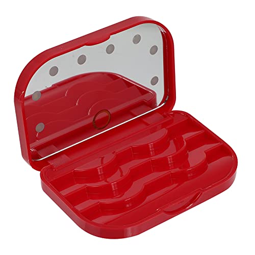 Veemoon LED Wimpern Aufbewahrungsbox Wimpern Organizer mit Spiegel Kompakte Wimpernetui für Falsche Tragbar für Schönheitssalons und Persönlichen Gebrauch Veemoon LED Wimpern Aufbewahrungsbox Wimpern Organizer mit Spiegel Kompakte Wimpernetui für Falsche Tragbar für Schönheitssalons und Persönlichen Gebrauch von Veemoon
