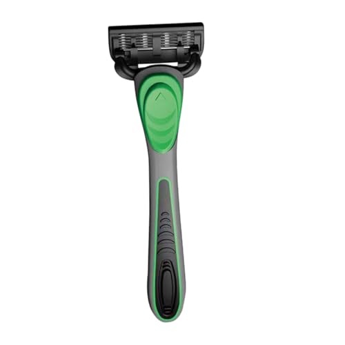 Veemoon Lagiger Rasierer Herren mit Austauschbarem Klingenkopf Rutschfestem Gummigriff Vielseitig für Gesicht und Körper Präzise und Bequeme Nassrasur Herren Shaving von Veemoon