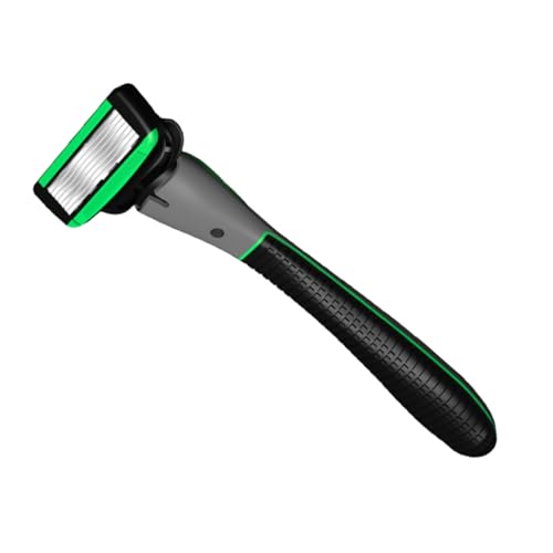 Veemoon Lagiger Rasierhobel mit Austauschbaren Klingen Ergonomischer Gummigriff Präziser Herrenrasierer für Hautschonende Nassrasur Komfortabel und Stilvoll für Gesicht und Körperpflege von Veemoon