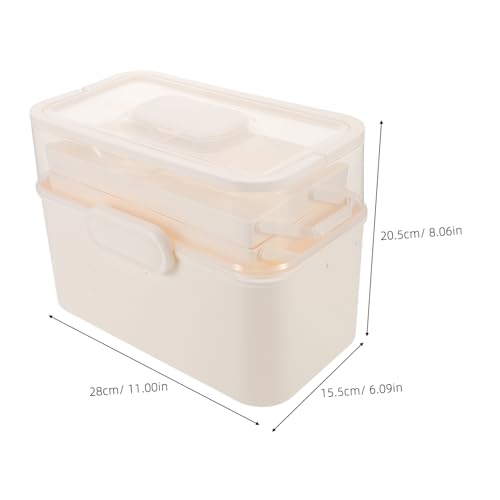 Veemoon Lagiger Transparenter Mehrzweck Aufbewahrungskoffer mit Deckel und Griff Großer Familien Nagellack Organizer Wasserdichter Notfall Medizinbox für Kosmetik Bastelbedarf und Reise von Veemoon