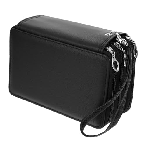 Veemoon Lagiges PU Federmäppchen mit Reißverschluss Großer Kapazität Langlebig und Waschbar Multifunktionaler Stifte Organizer für Schüler und Büro Praktischer Schreibtisch Organizer von Veemoon