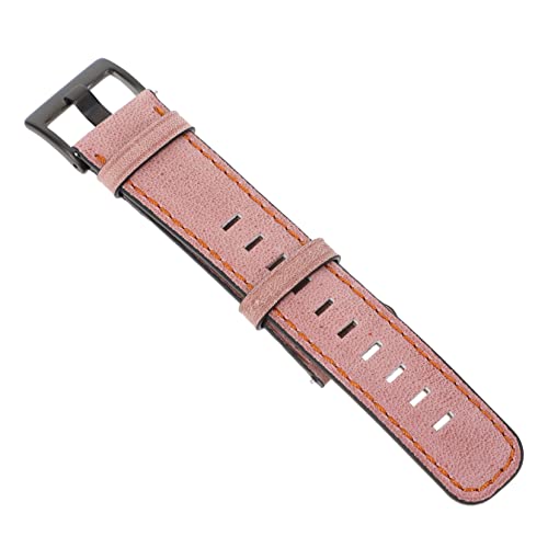 Veemoon Mm Uhrenarmband Lederriemen tischband Retro-Stil Gurt Armband Männer und Frauen Haut Rosa Schwarzes Lederband von Veemoon