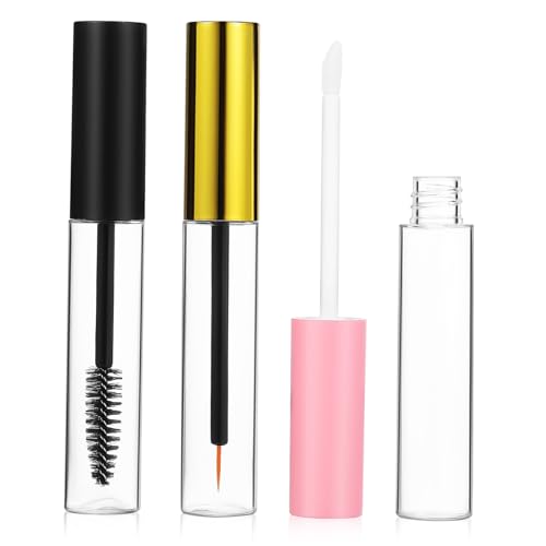 Veemoon Leeres Kosmetikset Teilig mit Wimpernkleber Eyeliner Lipgloss Behälter Wasserfest Kompakt Sicher Verschlossen Transparent für DIY Make Up und Reisegebrauch von Veemoon