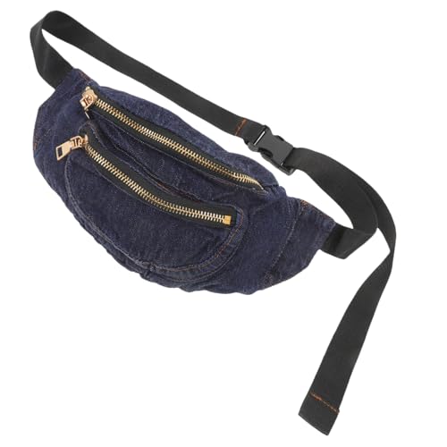 Veemoon Leichte Jeans Hüfttasche Damen Tragbare Umhängetasche Aus Denim Verstellbarer Gürtel Dunkelblau Für Reisen Und Freizeit von Veemoon