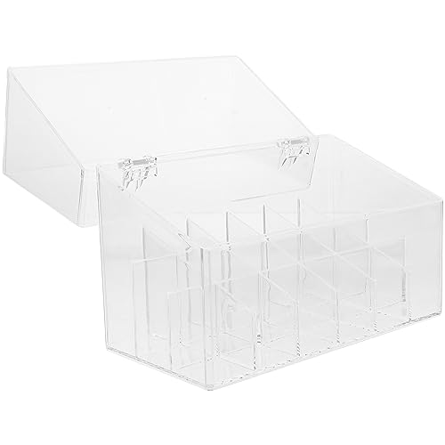Veemoon Lippenstift Organizer Transparente Kosmetik Aufbewahrungsbox Dicker und Langlebiger Lippenstifthalter mit Deckel für Schminktisch und Schlafzimmer von Veemoon
