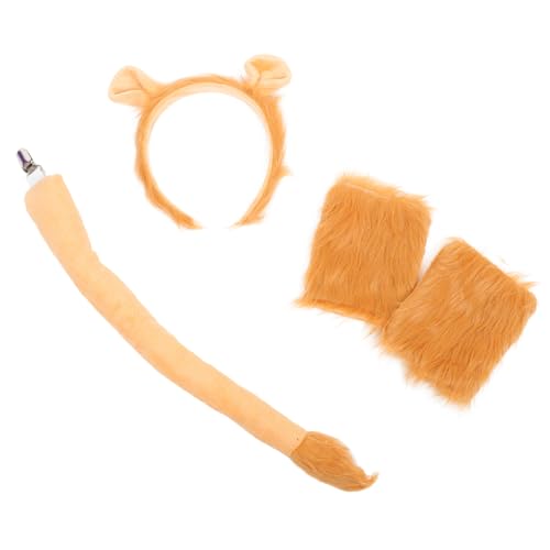 Veemoon Löwenstirnband Mit Ohren Und Handschuhen Für Tierkostüm Für Halloween Kostümbälle Und Partys Als Props Und Zubehör von Veemoon