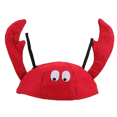 Veemoon Flannel Lobster Hut Für Halloween Lustiger Tierhut Perfektes Kostüm-accessoire Für Partys Und Fotosessions Roter -hut Für Erwachsene von Veemoon
