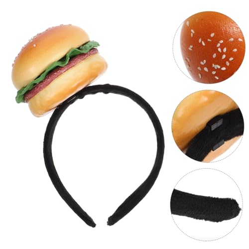 Veemoon Lustiges Hamburger Haarreif aus Leichtem Cartoon Kostüm Accessoire für Partys Food Design Bequemer Kopfschmuck für Karneval und Cosplay von Veemoon