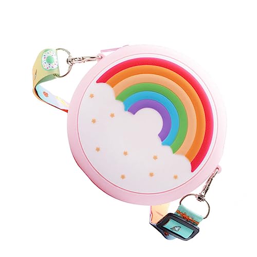 Veemoon Mädchen Mini Umhängetasche Aus Regenbogen-Design Für Vielseitige Tragbarkeit Als Schulter Oder Crossbody-Tasche Süßes Accessoire Für Partys Und Alltag von Veemoon